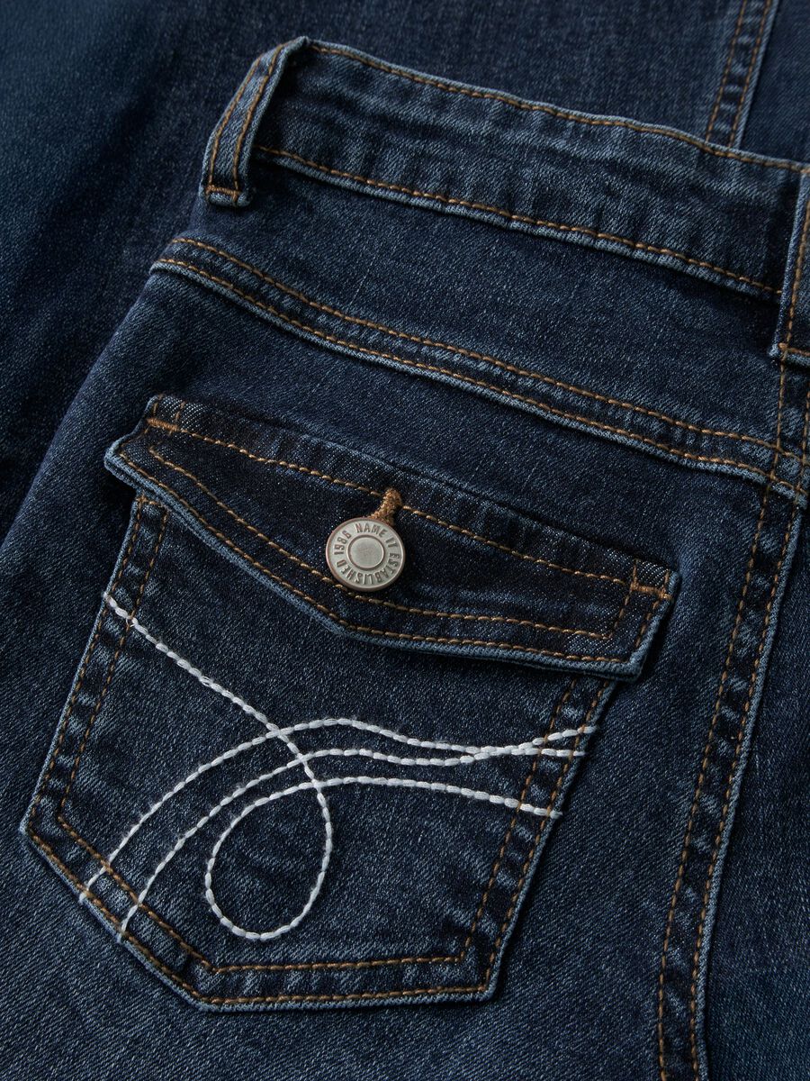Carousel image 4 LOW WAISTED BOOTCUT JEANS, Dark Blue Denim