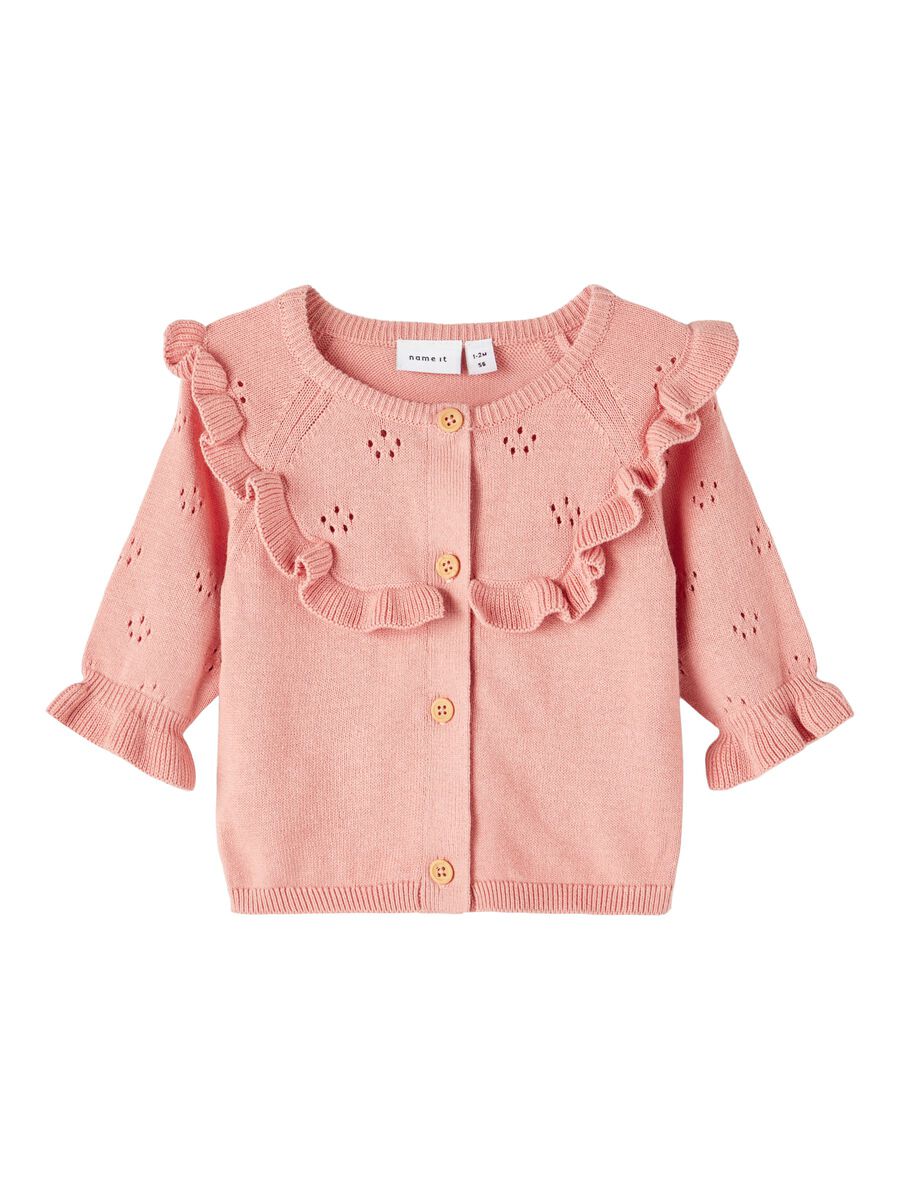 LONG SLEEVED KNITTED CARDIGAN - Baby Girls\' | Red | NAME IT® France