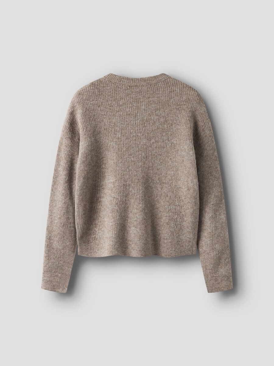 Carousel image - REGULAR FIT KNITTED CARDIGAN, Mocha Meringue | 2