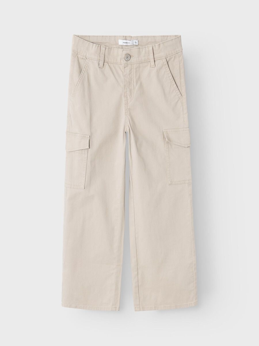name it WIDE FIT CARGO TROUSERS, Pure Cashmere, highres - 13220718_PureCashmere_003.jpg