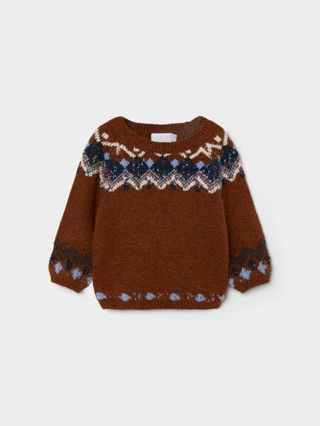 Name it LONG SLEEVED KNITTED PULLOVER, Coconut Shell, highres - 13207109_CoconutShell_003.jpg