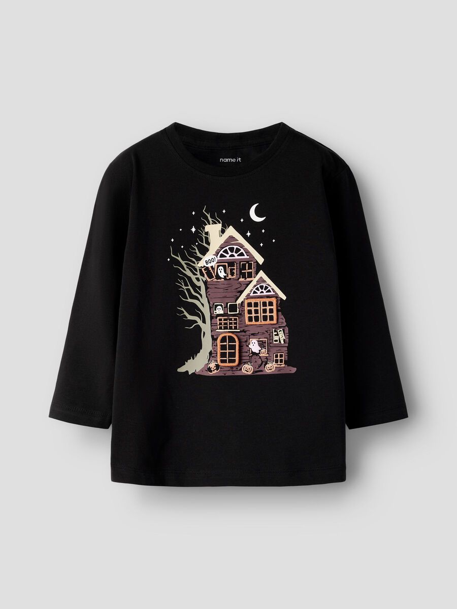 Product carousel image 1 ORGANIC COTTON LONG SLEEVED TOP, Black