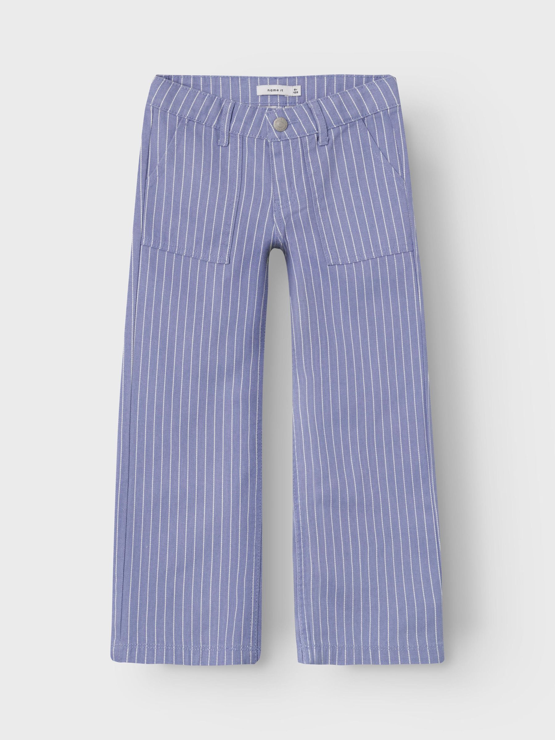 Girls striped trousers clearance