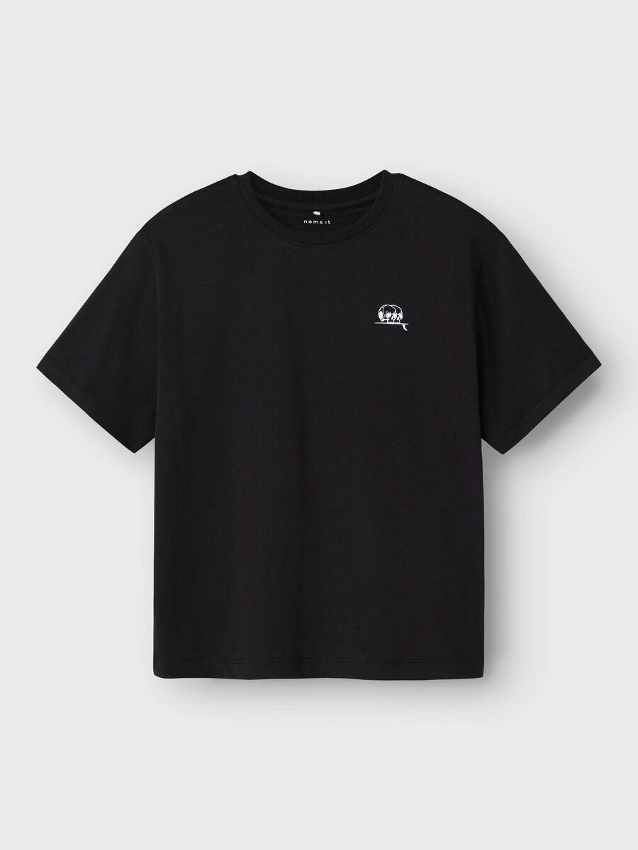 name it ORGANIC COTTON T-SHIRT, Black, highres - 13242833_Black_003.jpg
