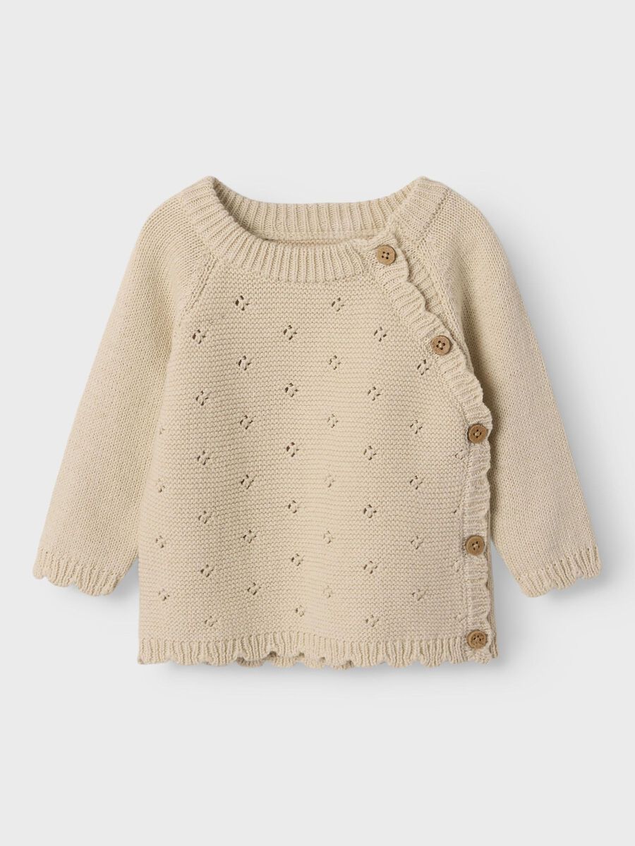 Name it WRAP KNITTED CARDIGAN, Turtledove, highres - 13207925_Turtledove_003.jpg