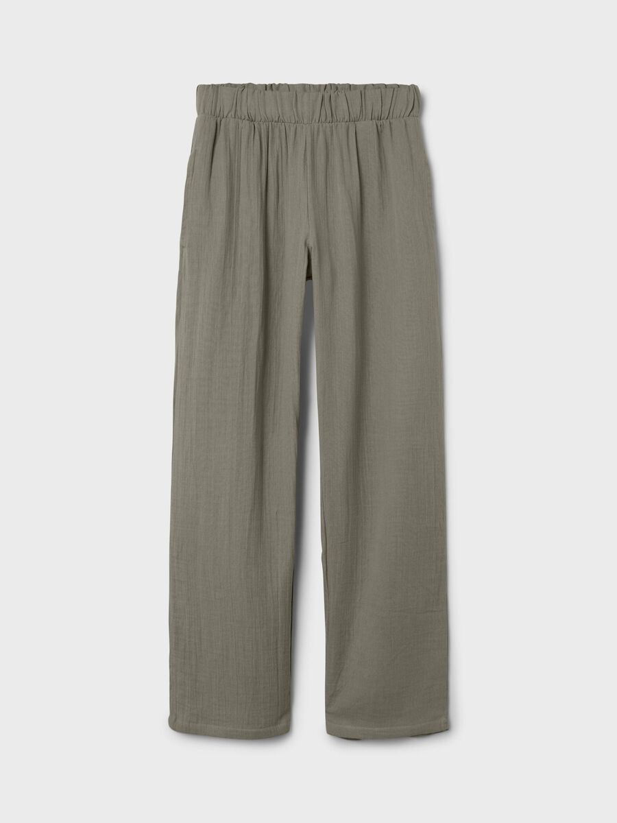 Name it STRAIGHT FIT MUSLIN TROUSERS, Vetiver, highres - 13230880_Vetiver_003.jpg
