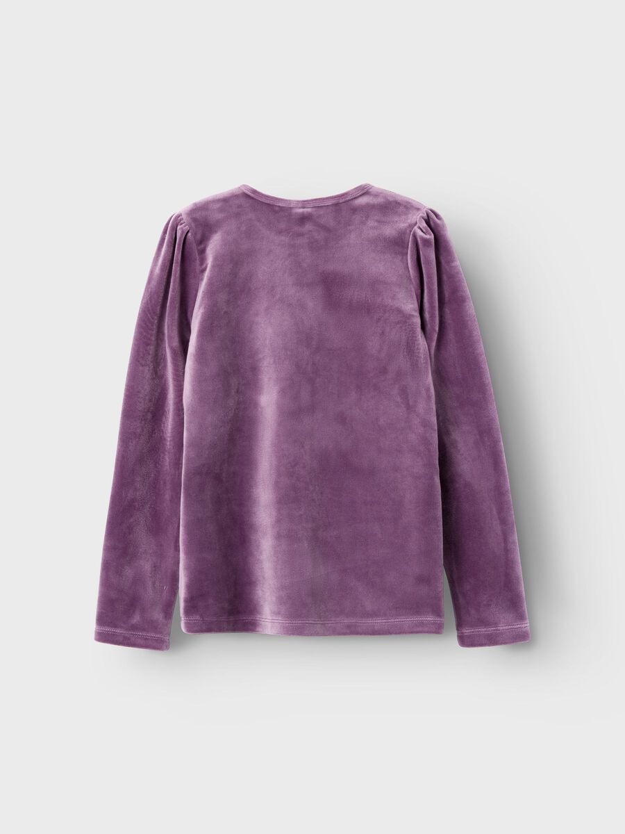 Carousel image - VELOUR LONG SLEEVED TOP, Arctic Dusk | 2