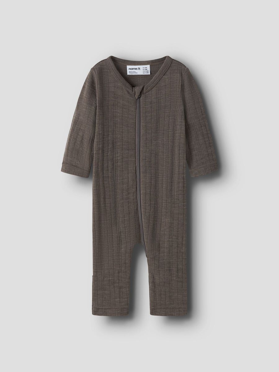 Carousel image 1 MERINO WOOL NIGHTSUIT, Morel