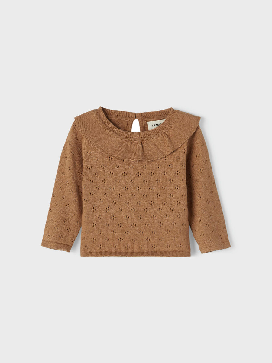 Name it PERFORATED PULLOVER, Tobacco Brown, highres - 13192089_TobaccoBrown_003.jpg