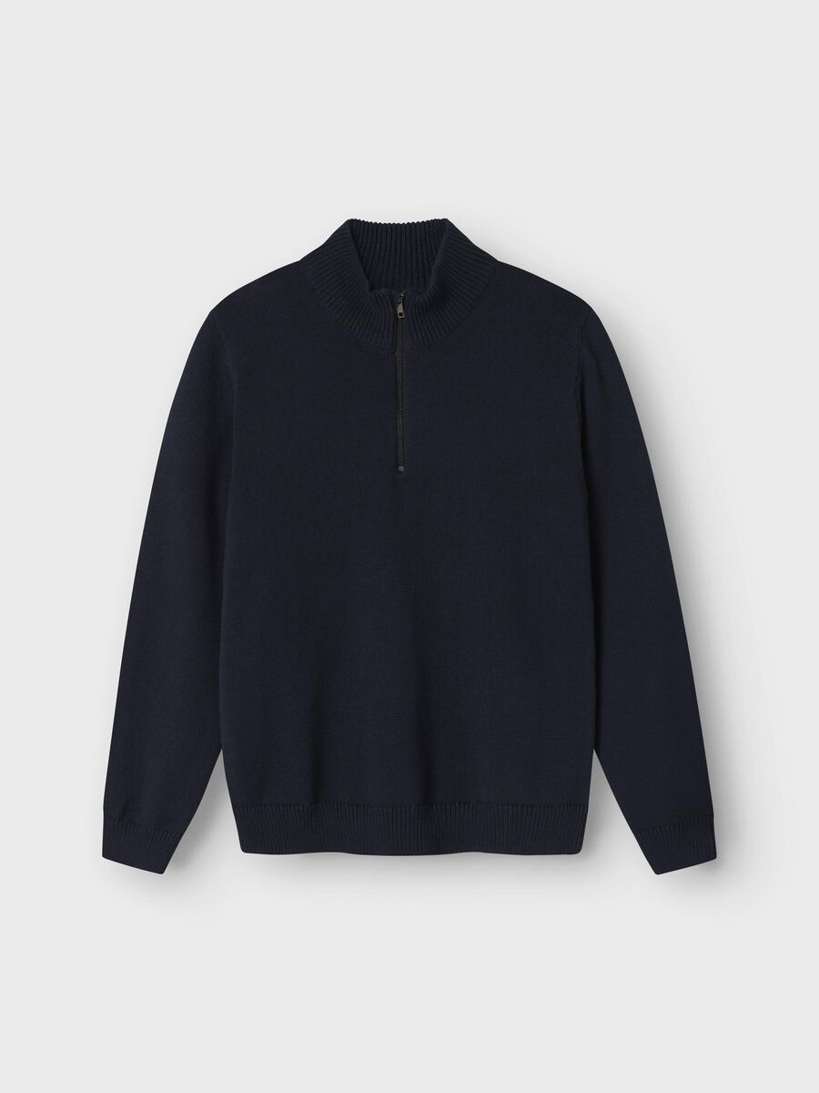 Name it ORGANIC COTTON KNITTED PULLOVER, Dark Sapphire, highres - 13241504_DarkSapphire_003.jpg