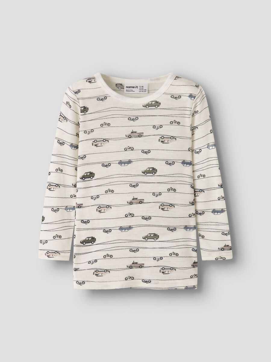 Product carousel image 1 MERINO WOOL LONG SLEEVED TOP, Snow White