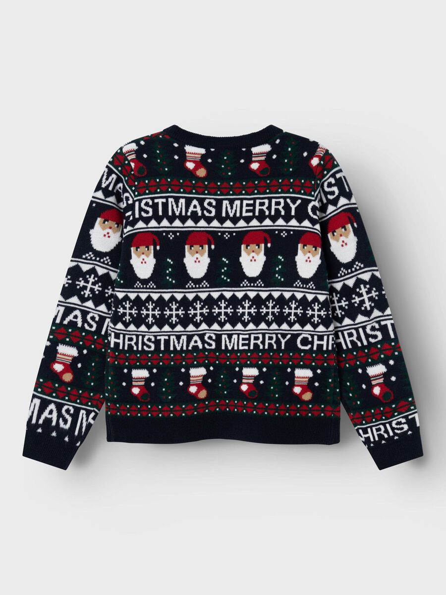 Carousel image 4 CHRISTMAS KNITTED PULLOVER, Dark Sapphire