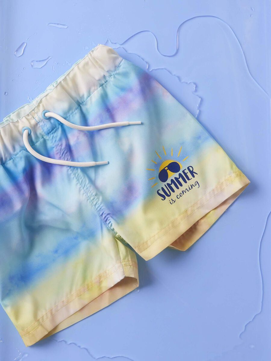 Product carousel image 1 TIE DYE SWIM SHORTS, Crystal Seas