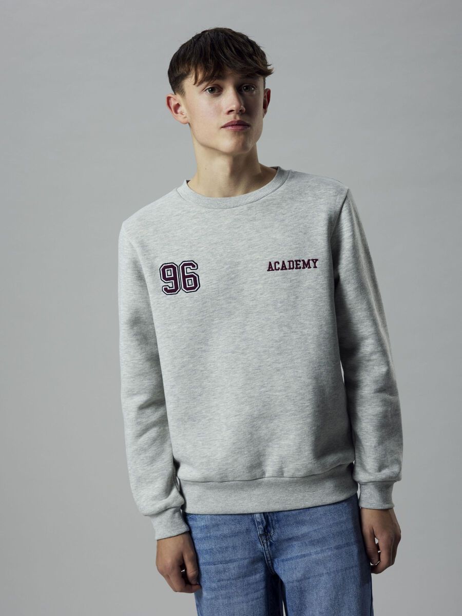 name it À MANCHES LONGUES SWEAT-SHIRT, Light Grey Melange, highres - 13247340_LightGreyMelange_008.jpg