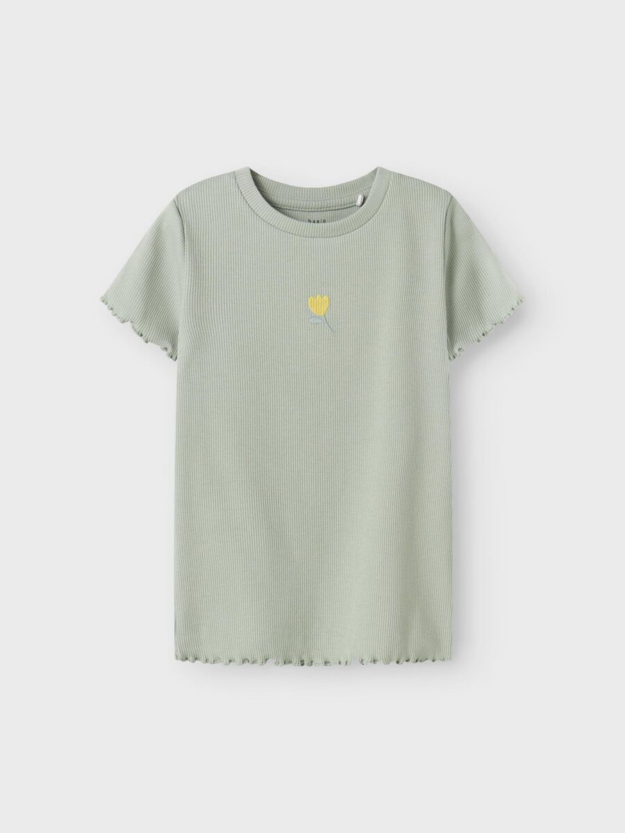 name it SLIM FIT T-SHIRT, Aqua Gray, highres - 13230152_AquaGray_1203488_003.jpg