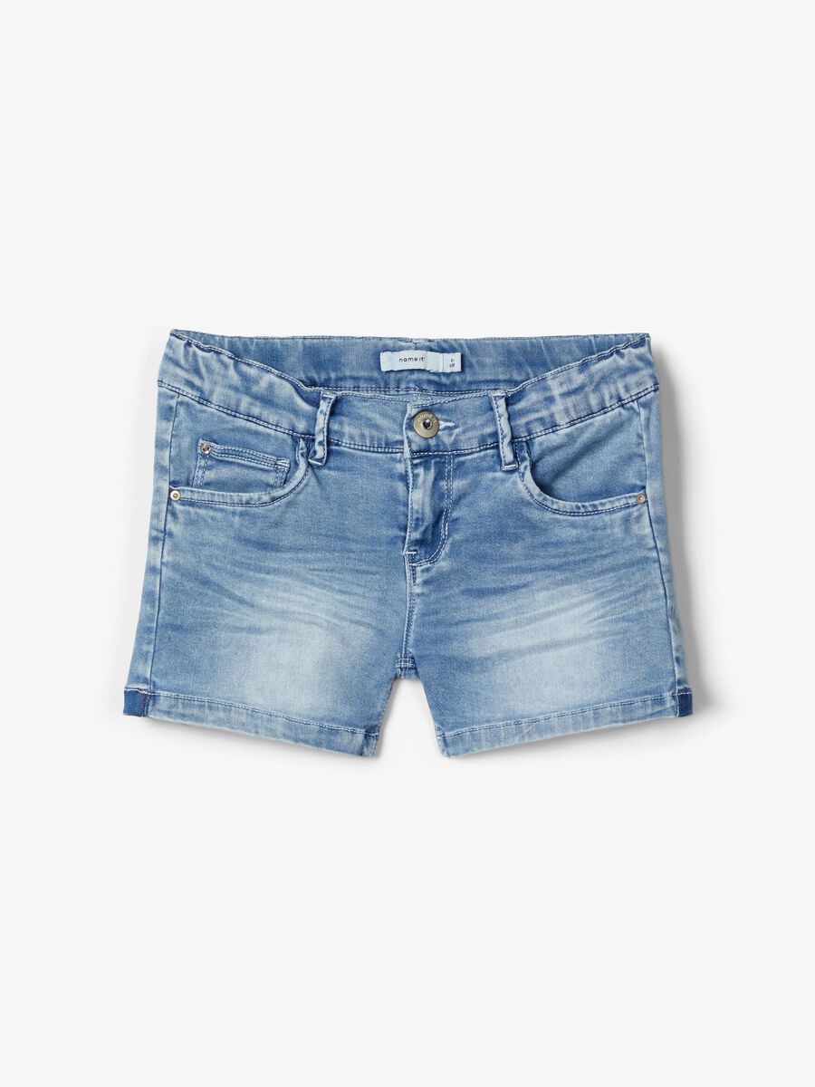 Name it MYCKET STRETCHIGA SLIM FIT JEANSSHORTS, Medium Blue Denim, highres - 13172817_MediumBlueDenim_003.jpg