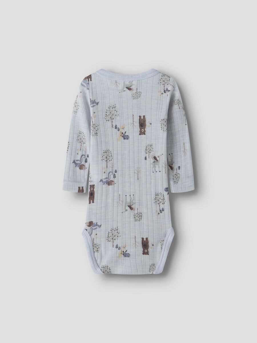 Carousel image 3 MERINO WOOL ROMPER, Arctic Ice