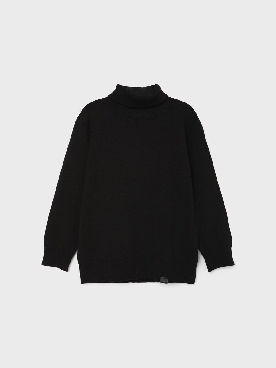 name it ROLL NECK KNITTED PULLOVER, Black, highres - 13211321_Black_003.jpg