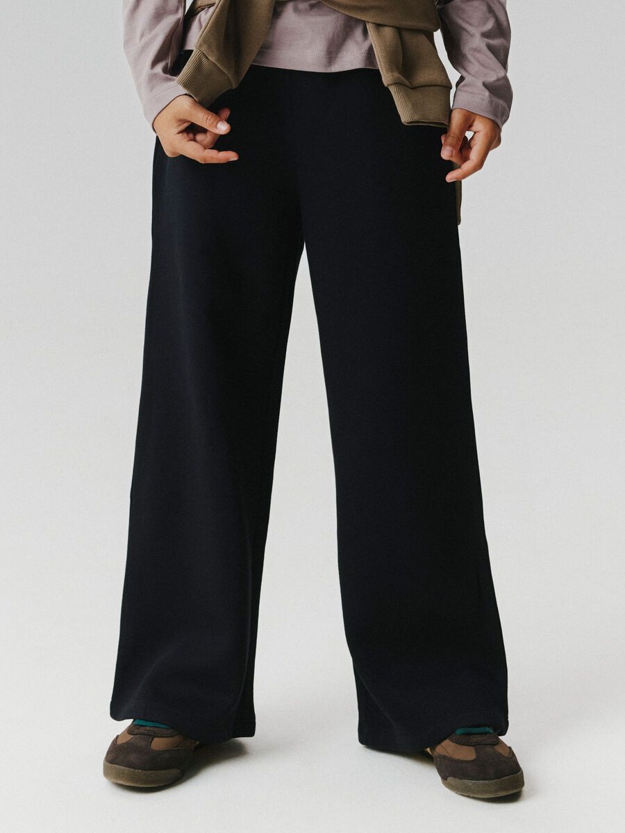 Product carousel image 1 WIDE LEG SWEAT PANTS, Black Beauty