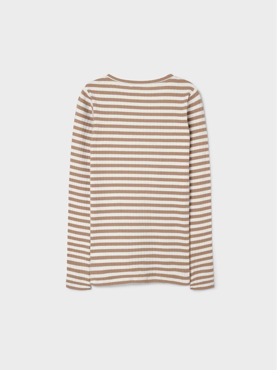 name it RIB KNIT T-SHIRT, Mocha Meringue, highres - 13221091_MochaMeringue_1101356_002.jpg