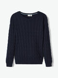 Name it CABLE KNIT COTTON PULLOVER, Dark Sapphire, highres - 13171644_DarkSapphire_003.jpg