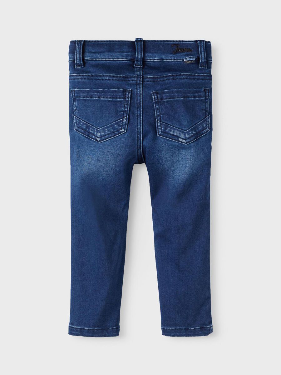 Carousel image 4 X SLIM FIT STRETCH JEANS, Dark Blue Denim