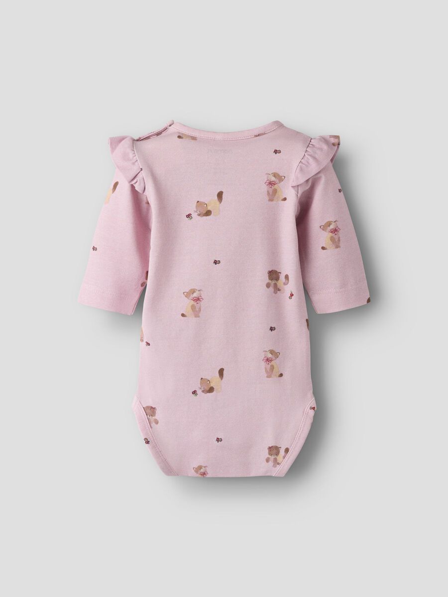 Product carousel image - BAWEŁNA ORGANICZNA KRÓTKI KOMBINEZON, Dawn Pink | 2