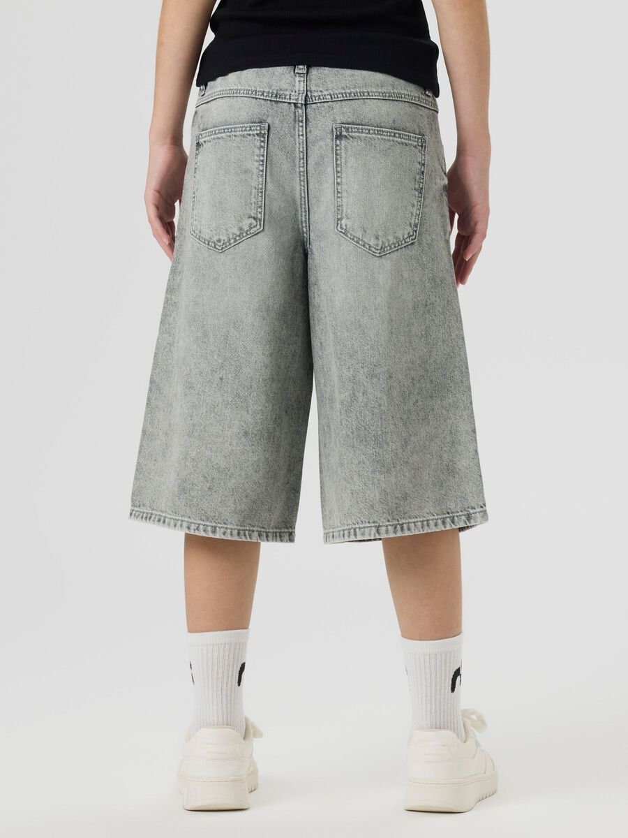 Carousel image 7 BAGGY JORTS DENIM SHORTS, Light Grey Denim