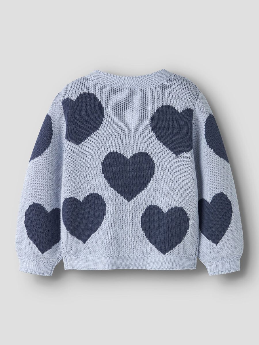 Carousel image 2 KNITTED CARDIGAN, Subdued Blue