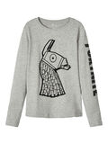 Name it FORTNITE PRINT LONG-SLEEVED T-SHIRT, Grey Melange, highres - 13179627_GreyMelange_001.jpg