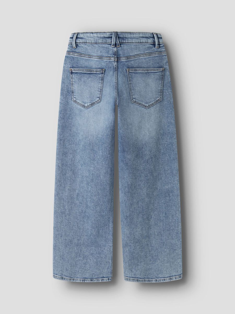 Carousel image 4 EXTRA WIDE LEG JEANS, Medium Blue Denim