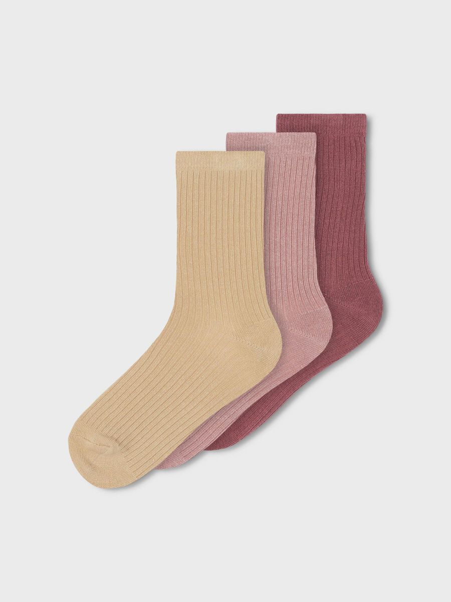 Name it 3-PACK RIB SOCKS, Woodrose, highres - 13199676_Woodrose_003.jpg