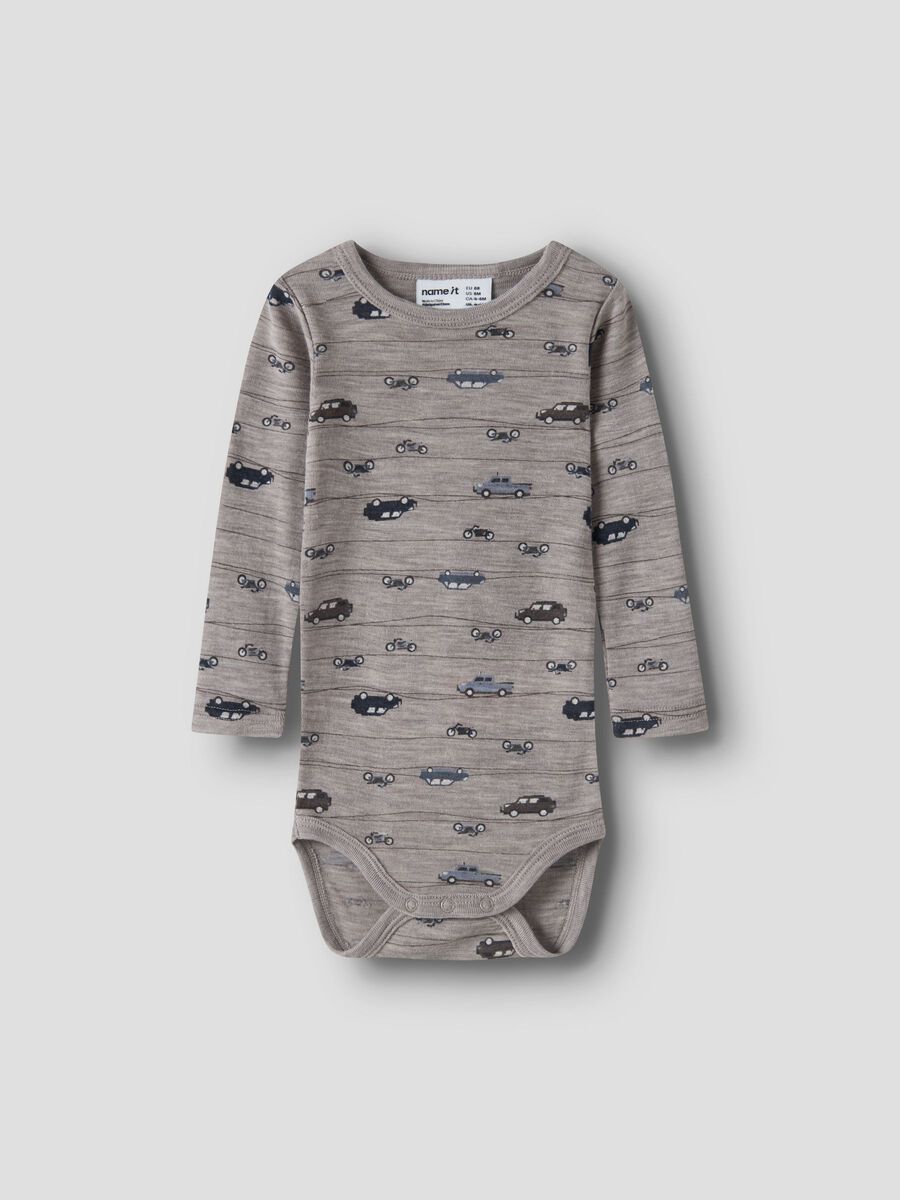 Carousel image 1 MERINO WOOL ROMPER, Satellite