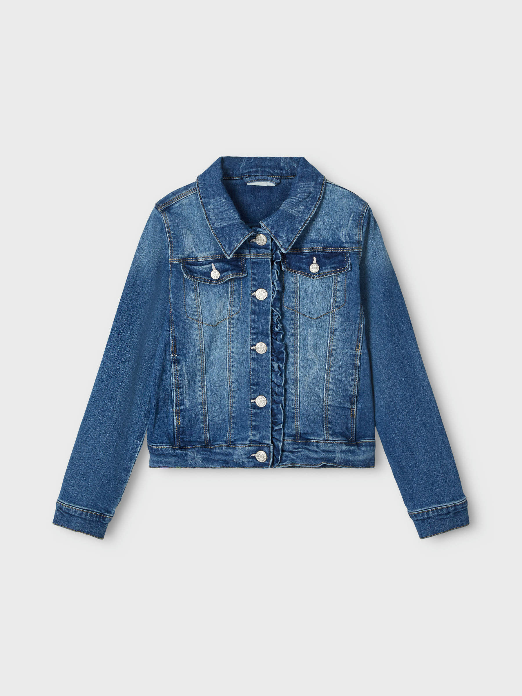 FRILL DENIM JACKET Girls Blue NAME IT Italy