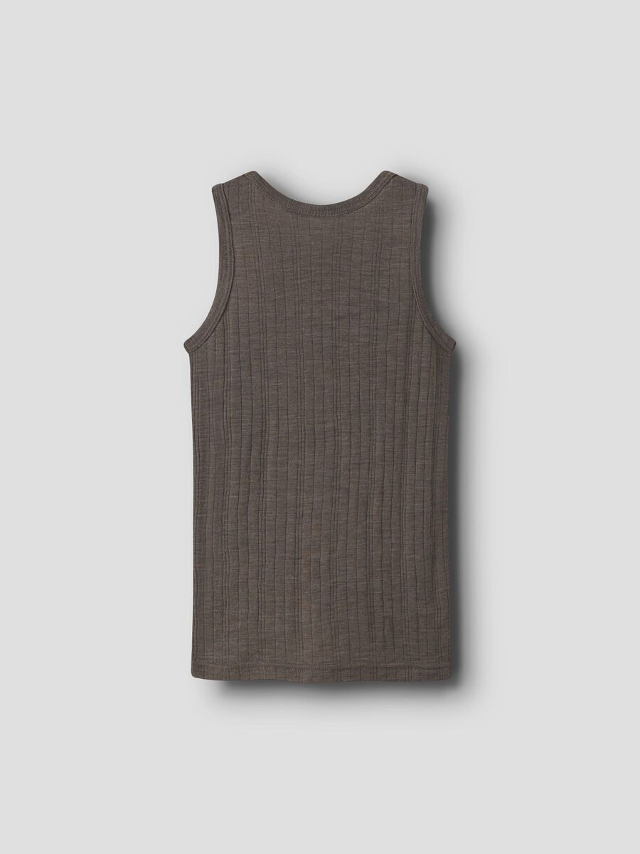 Carousel image 2 MERINO WOOL TANK TOP, Morel