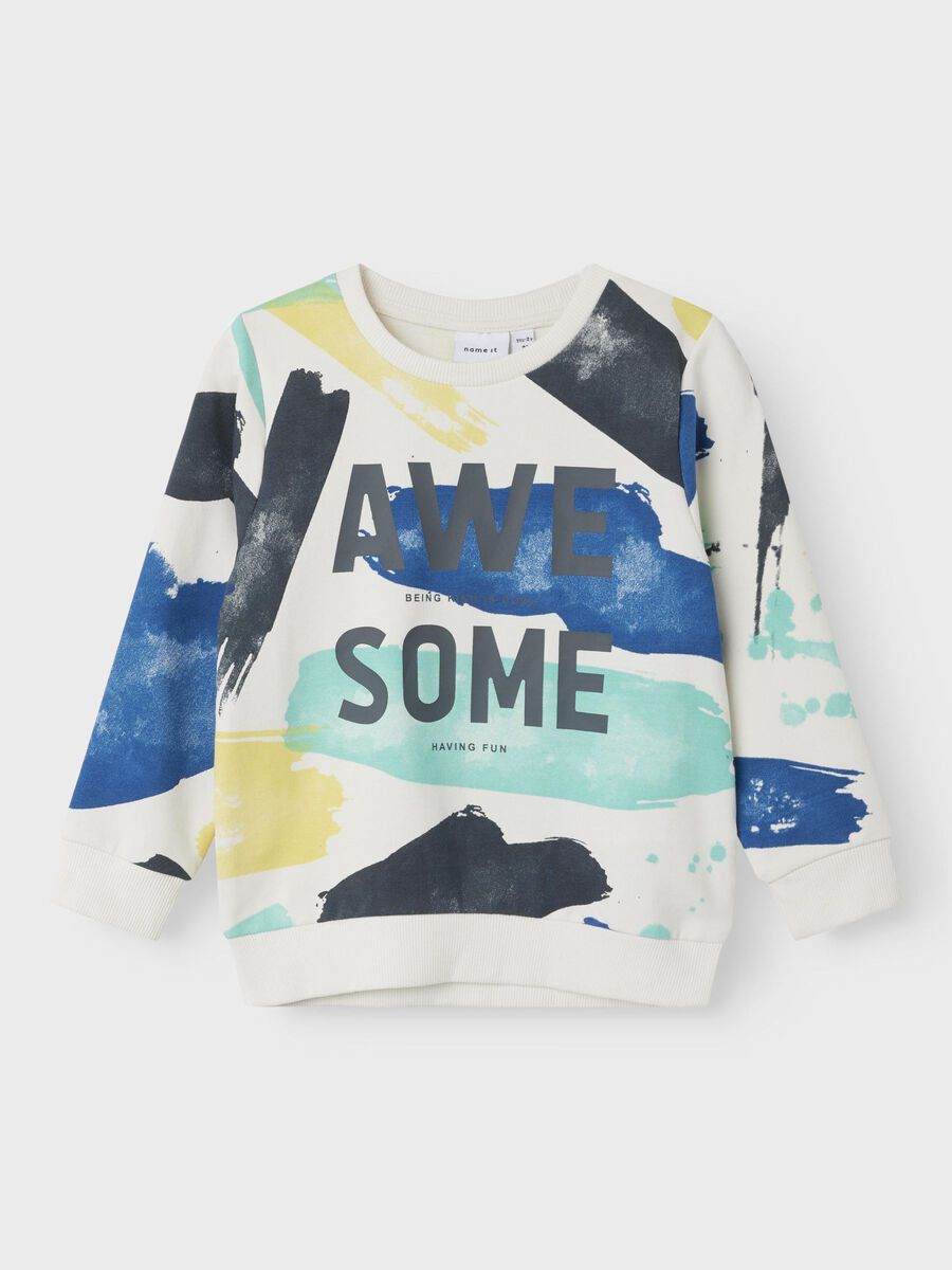 name it REGULAR FIT SWEATSHIRT, Jet Stream, highres - 13226399_JetStream_003.jpg