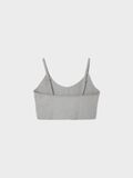 Product image thumbnail - 2-PAK RIBBET BRALETTE, Light Grey Melange | 2