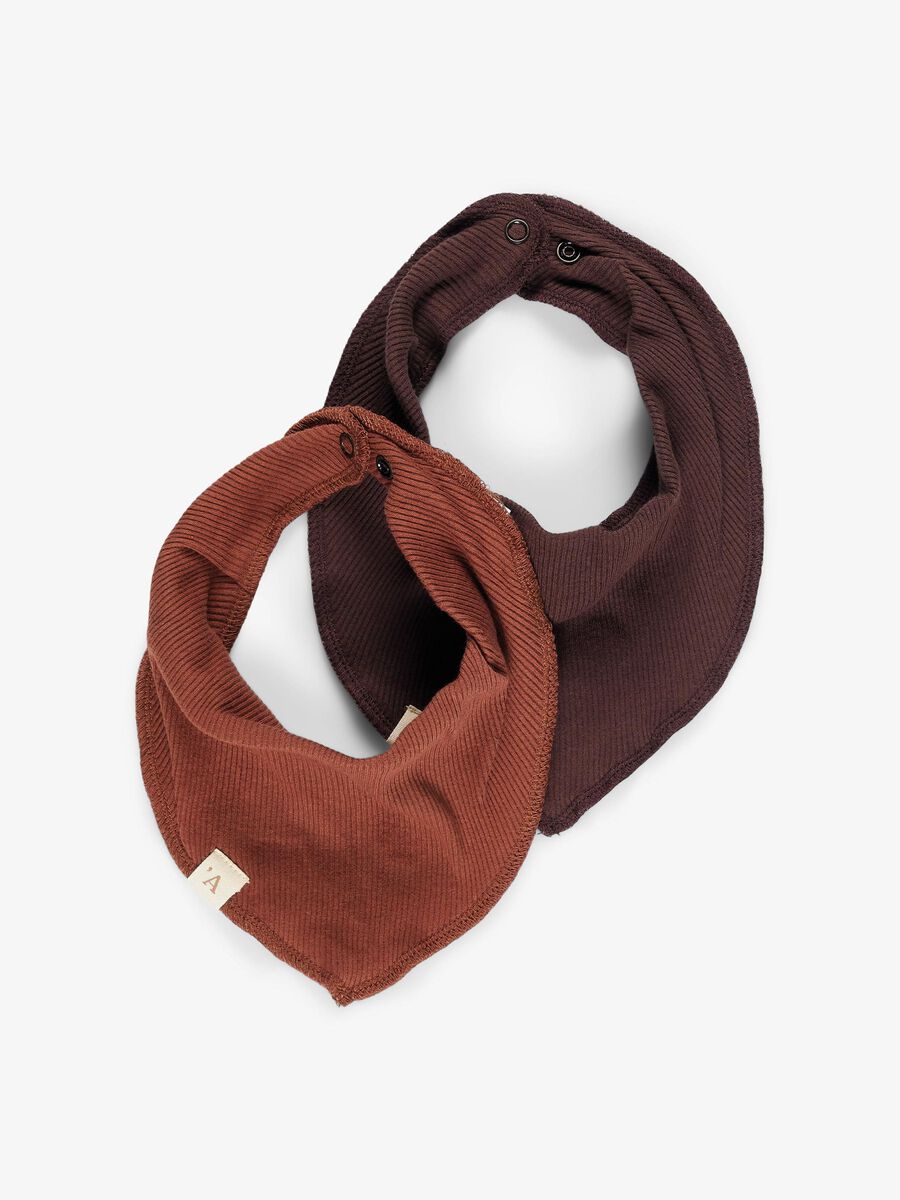 Name it 2-PACK ORGANIC COTTON SCARF BIB, Deep Mahogany, highres - 13191347_DeepMahogany_003.jpg