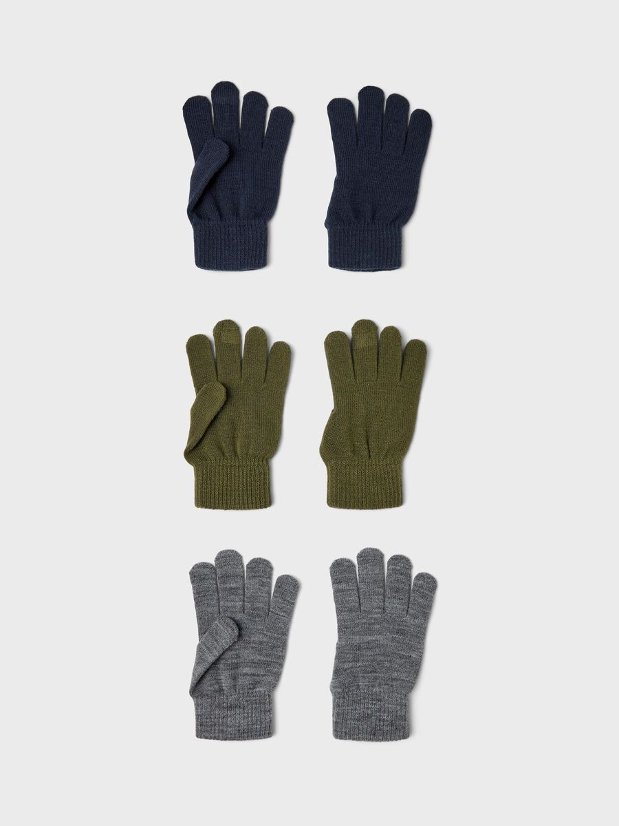 Name it 3ER-PACK HANDSCHUHE, Olive Night, highres - 13208864_OliveNight_968819_003.jpg