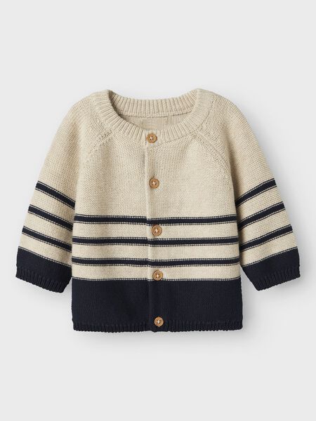 name it ORGANIC COTTON KNITTED CARDIGAN, Peyote Melange, highres - 13239815_PeyoteMelange_003.jpg