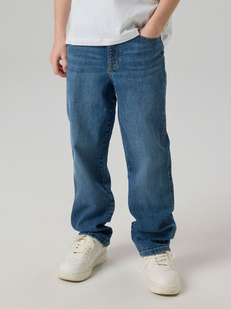 Carousel image 2 LOOSE FIT JEANS, Medium Blue Denim