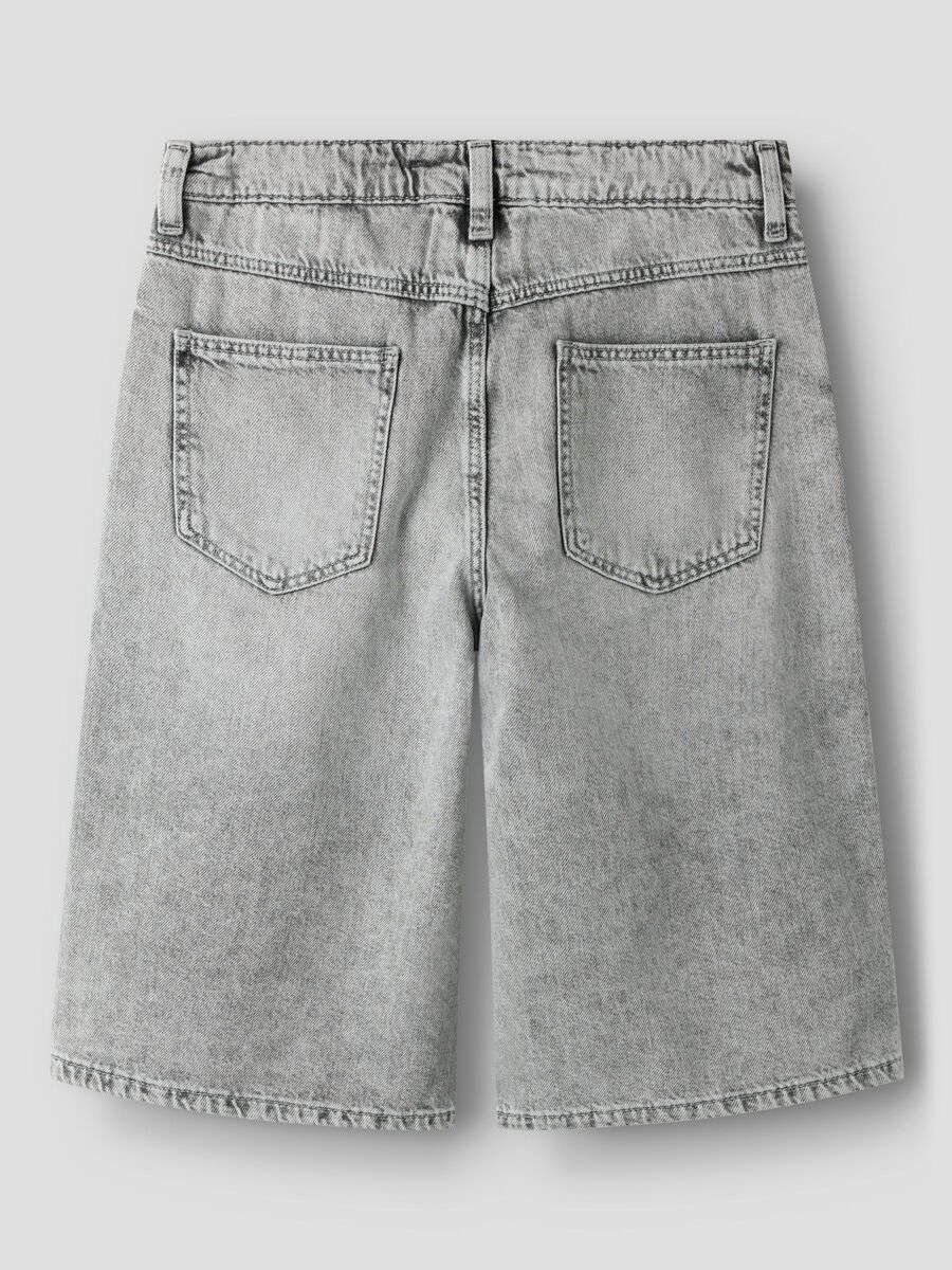 Carousel image 4 BAGGY JORTS DENIM SHORTS, Light Grey Denim