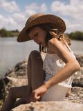Product image thumbnail - PLAGE CHAPEAU, Oxford Tan | 2