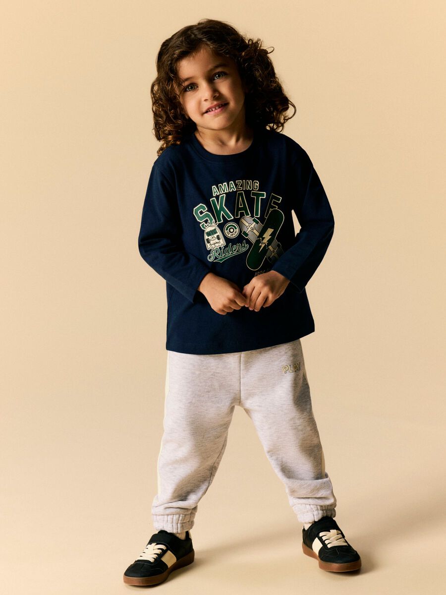 Carousel image 3 ORGANIC COTTON SWEATPANTS, Light Grey Melange