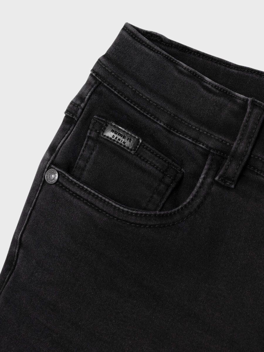 Carousel image 4 FLEECE REGULAR FIT JEANS, Black Denim