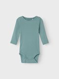 Product image thumbnail - LONG SLEEVED ROMPER, Mineral Blue | 1