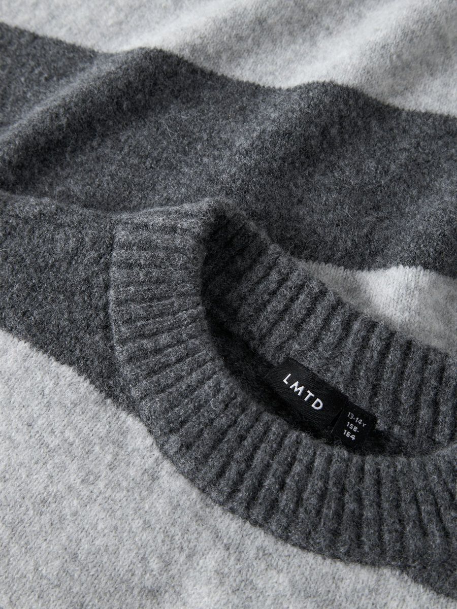 Carousel image - &Agrave; MANCHES LONGUES PULL EN MAILLE, Dark Grey Melange | 5