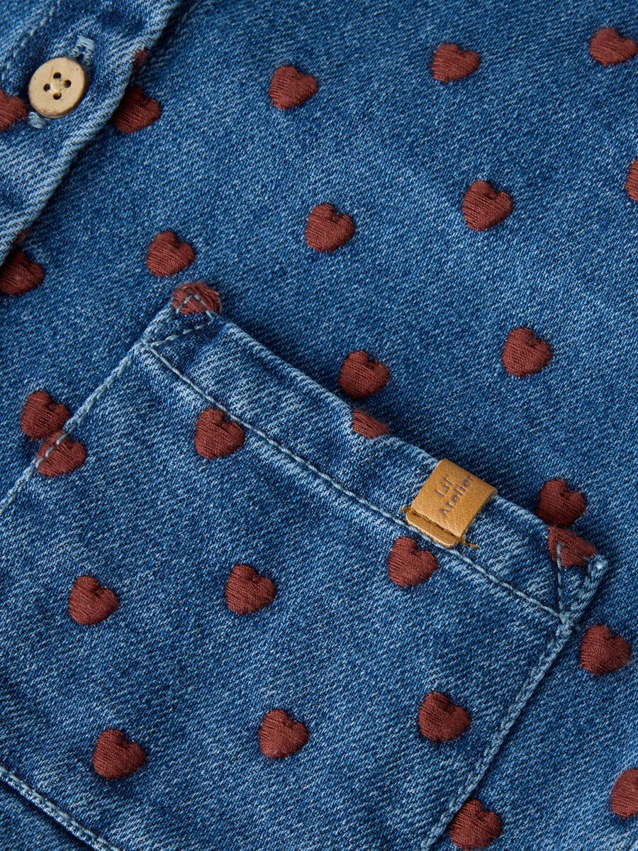 Carousel image 3 BRODERET DENIMJAKKE, Dark Blue Denim