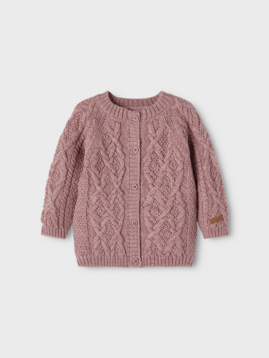 Name it MERINO WOOL KNITTED CARDIGAN, Nostalgia Rose, highres - 13188016_NostalgiaRose_003.jpg