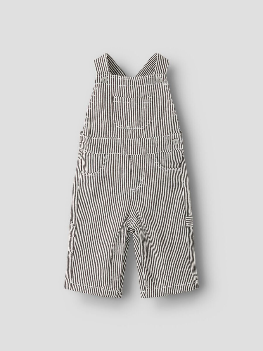 Product carousel image 1 STRIPED OVERALLS, White